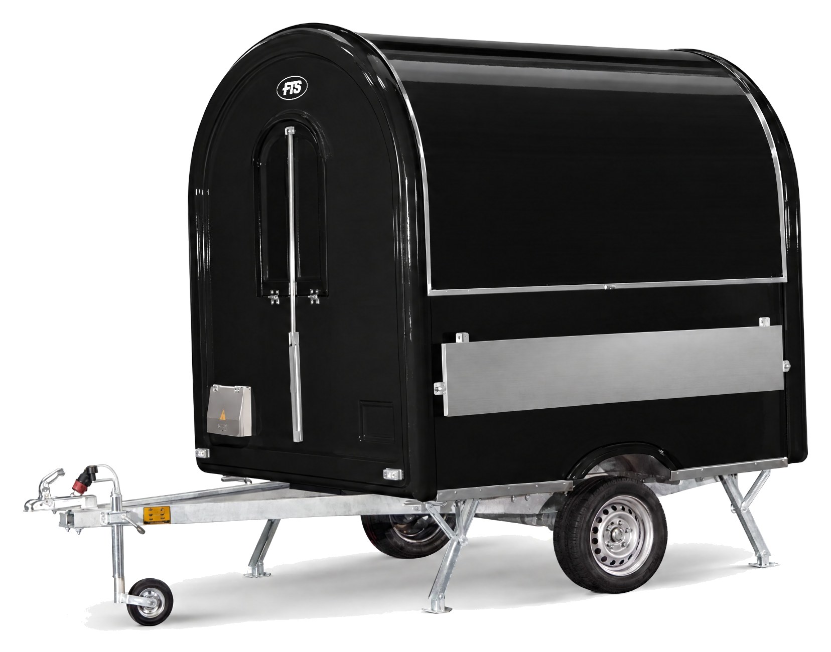 Remolque food truck AIR 220 negro, 750 kg de MMA, apto para el permiso B