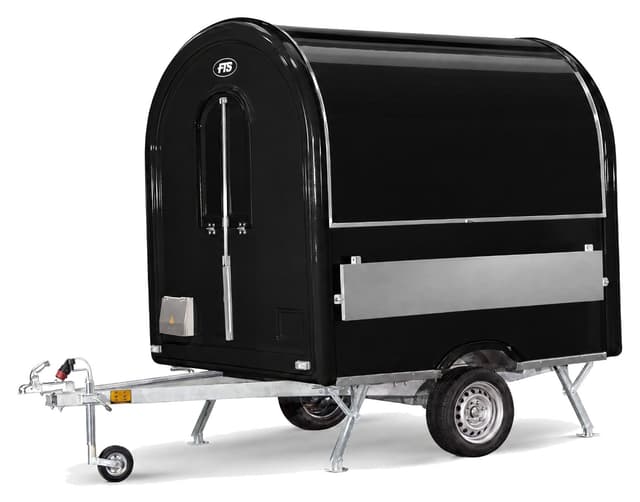 Remolque food truck AIR 220 negro, 750 kg de MMA, apto para el permiso B