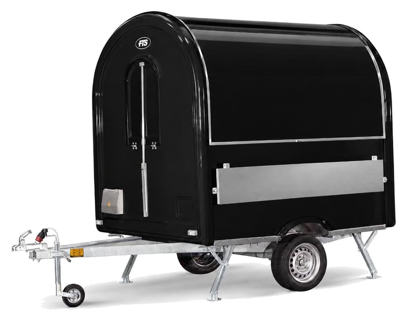 Remolque food truck AIR 220 negro, 750 kg de MMA, apto para el permiso B