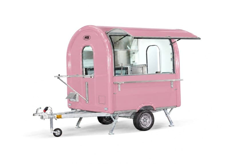 Remolque de café y bar Barista rosa, tamaño AIR 220