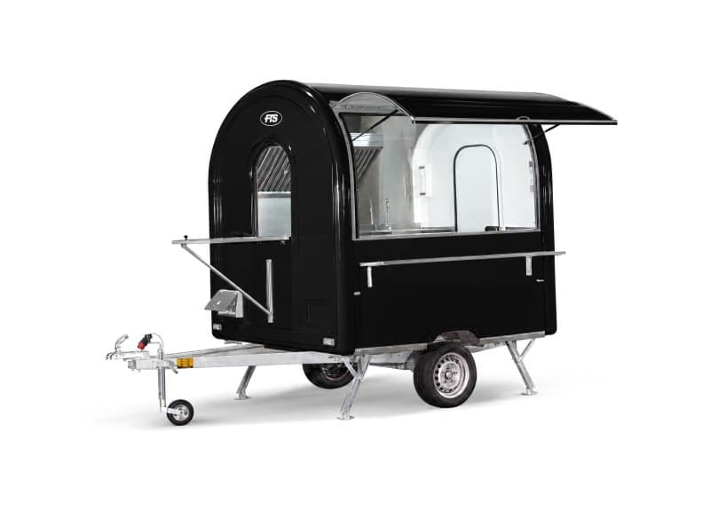 Remolque food truck Chef+ negro, tamaño AIR 220