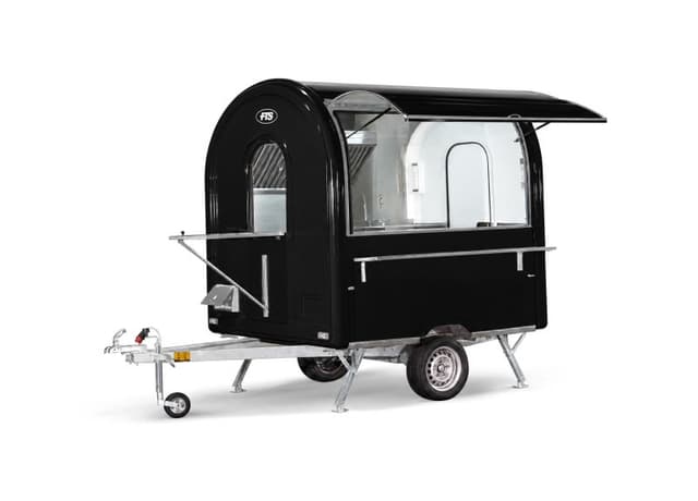 Remolque food truck Chef+ negro, tamaño AIR 220