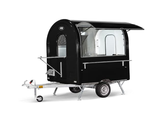 Remolque food truck Chef+ negro, tamaño AIR 220